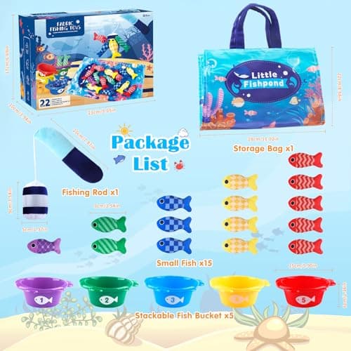 Cmiolacuna Jouet Enfant 1 an Jouet pour BéBé 1 an Jeu de Pêche Jouets Montessori pour Les Tout-Petits de 1 à 3 Ans Cadeau pour bébé Cadeau Bébé 6 Mois