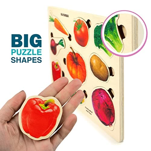 Jouet Puzzle Enfant 1 2 3 4 Ans by QUOKKA - 6 Jeux Montessori en Bois avec Animaux - Bebe Cadeau Educatif pour Garcon et Fille
