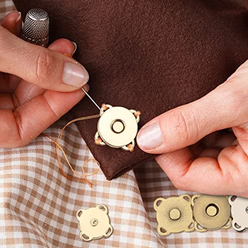 24 Sets Bouton Pression Aimanté 18mm Fermoir Magnetique pour Sac 4 couleurs Bouton Aimanté Couture Pression Aimanté couture pour Bricolage Sacs à Main Vêtements Vestes