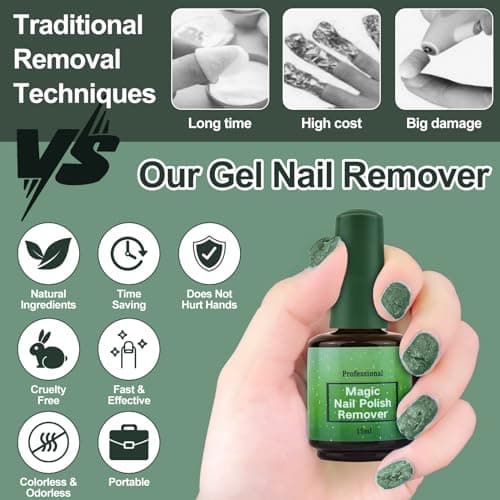 3PCS Remover Dissolvant Vernis Semi Permanent Enlever Produit pour Magic Gel Retirer Retrait a Ongles Depose Nail Polish Kit sans Acetone Soak off Solution de Fonte Américaine Capsule Express UV