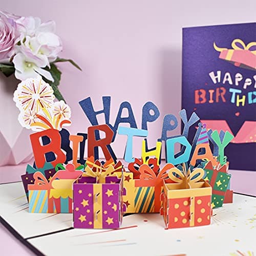 Carte Invitation Joyeux Anniversaire Fille Carte Cadeau Homme Garcon Femme, 3D Pop Up Happy Birthday Carte De Joyeux Anniversaire Voeux Sautant Pour Vos Amis Et Amoureux De La Famille