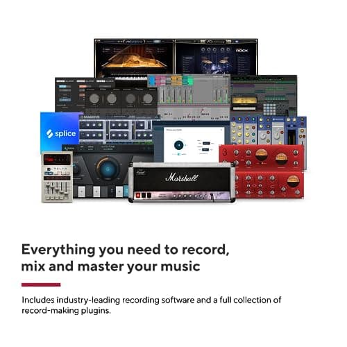 Focusrite Scarlett 2i2 Studio 4th Gen, bundle d'interface audio USB pour les auteurs-compositeurs, avec microphone à condensateur et casque : enregistrez, streamez et podcastez