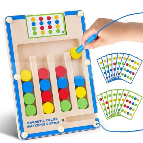 Jeux Jouet Enfant 4 5 6 Ans, Cadeau Garçon Fille 4-5-6-7 Ans Montessori Jouet Garcon 4-6 Ans Fille Jeu Educatif Activite Enfant 3+ Ans Labyrinthe Magnetique Cadeau Anniversaire pour Enfants Casse Tete
