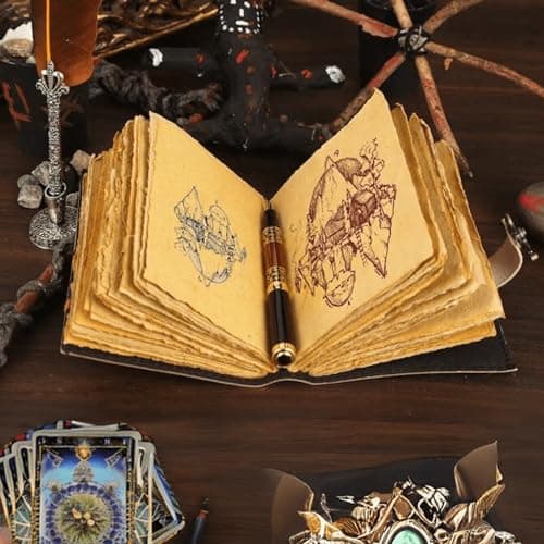 Urban Leather Papillon Journal intime vintage pour homme et femme pour écrire, dessin d'artiste, carnet de croquis, carnet de voyage, carnet de notes pour elle et lui, couverture épaisse non doublée