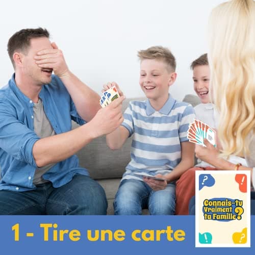 Oh Happy Games - Connais-tu Vraiment ta Famille? Le Jeu Familial délirant Plein de devinettes, quizz et défis pour découvrir Qui connait Le Mieux la Famille!