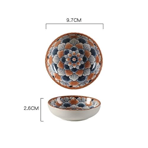 TuYines Bols à Sauce,Céramique Bols aperitif Bols de service Set de 6,Coupelle Aperitif, Faits à la Main,pour les snacks, les desserts, les trempettes et les sauces, le ketchup - Diamètre : 9,8 cm