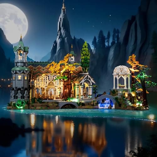 Kit d'éclairage LED compatible avec Lego 10316 The Lord of The Rings Rivendell (pas de modèle), kit d'éclairage décoratif pour The Lord of The Rings Rivendell
