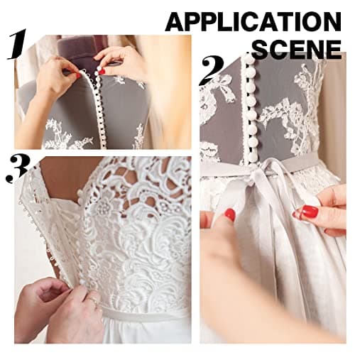 nbeads 30 Verges 5 Styles Garniture de Boutonnière, Cordon Élastique avec Boutonnière Couture Bande Extensible avec Boucles de Bouton Élastiques pour Robe Costume de Mariée, Environ 27.43m