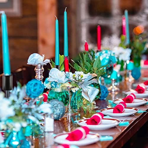 8Pc Bougeoirs Noir Chandelier en Fer Decoration Table Porte-Bougie pour Couronnes Decoration Table pour Noël Mariage Cérémonie Anniversaire Saint Valentin (Noir)