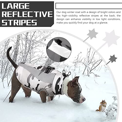 Hjyokuso Manteau Chien, Manteau pour Chien Doublé et Chaud, Manteaux d'hiver pour Chiens avec Fermeture à Glissière, Manteau Chien Imperméable, Veste Chien Hiver pour Petit/Grand/Moyen Chiens-Rris XS
