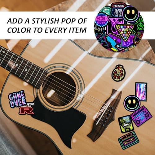 Lot de 100 autocollants graffiti néon imperméables pour enfants et adultes, adaptés pour les ordinateurs portables, les skateboards, les vélos