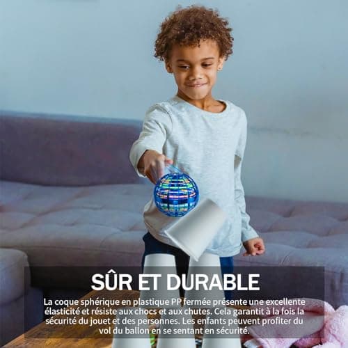 Ivtivfu Boule Volante (Bleu) Flying Orb Ball Fly UFO Boule Magique Spinner Boomerang Jouet extérieurs pour Garçon et Fille Enfant Cadeau pour Les 6 7 8 9 10 12 Ans
