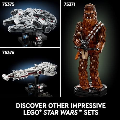 LEGO Star Wars Millennium Falcon A New Hope 25th Anniversary Collectable Model – Kit de construction à faire soi-même pour adultes, hommes et femmes, à partir de 18 ans – avec présentoir – Cadeau Star
