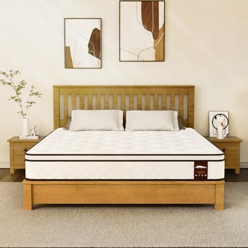 wowttrelax Matelas 140 x 190 24cm Épaisseur, Hybride Matelas à Ressorts Ensachés et Mousse à Mémoire de Forme, 7 Zones Orthopédique Matelas, Certifié Oeko-Tex, 99 Nuits d'Essai
