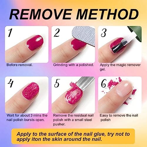 15 ml Magic Remover Semi Permanent, Remover Vernis Semi Permanent,Enlève Facilement et Rapidement le Vernis Gel en 3-5 Minutes, ne Blesse Pas les Ongles