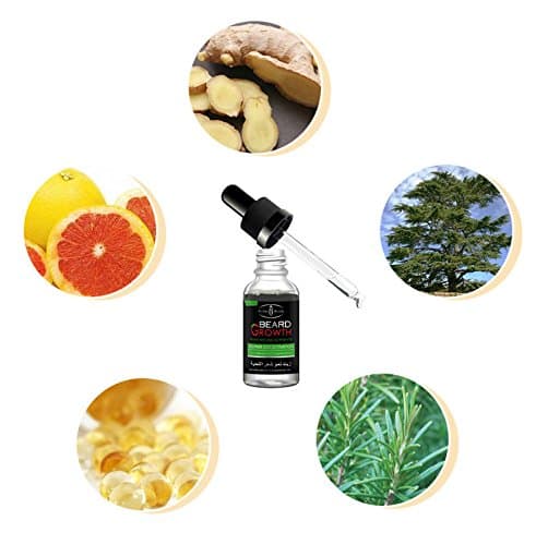 Barbe Huile - Delaman Huile Entretien Soin Barbe Homme Accelerateur Barbe pour Nourrit, Hydrate, Adoucit, Stimule la Pousse et Fait Briller, 30ML