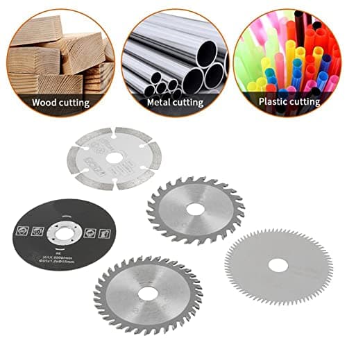 Lame de scie au carbure de 5 pièces de 85 mm, mini lame de scie circulaire au carbure de diamètre intérieur de 15 mm pour outil de coupe