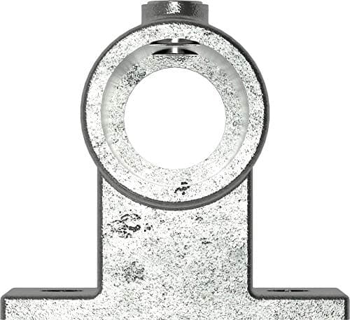 Fenau | Support mural/support de plafond, horizontal, Ø 33,7 mm, fonte malléable, galvanisé à chaud, incl. vis, bride de raccordement de tube