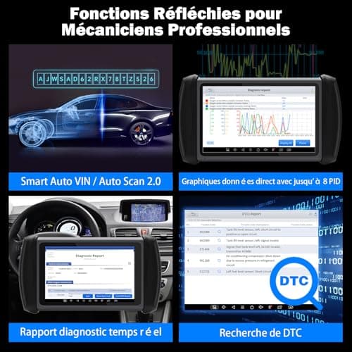 XTOOL InPlus IP616 OBD2 Valise Diagnostic Auto, OBD2 Diagnostic Voiture, 31+ Service, Remise à zéro Huile/ABS/DPF/TPMS, Codage des Injecteurs, Programmation des clés, Mise à Jour à Vie