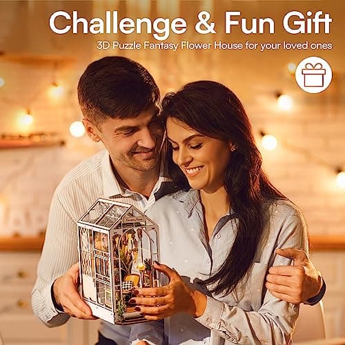 Rolife Book Nook Kit Maison Miniature à Construire Diy Maquette Adulte avec LED Lumières Décoration de Bibliothèque Livre Salon Booknook Puzzle 3D Bois Serre-Livres Diorama Idée Cadeau Femme
