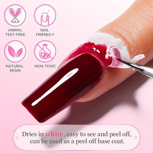 AIMEILI Liquide Latex Tape Peel Off Base Coat Correcteurs de Vernis à Ongles Protection de la Peau et des Doigts pour Nail Art Manucure Inodore 15 ML Blanc