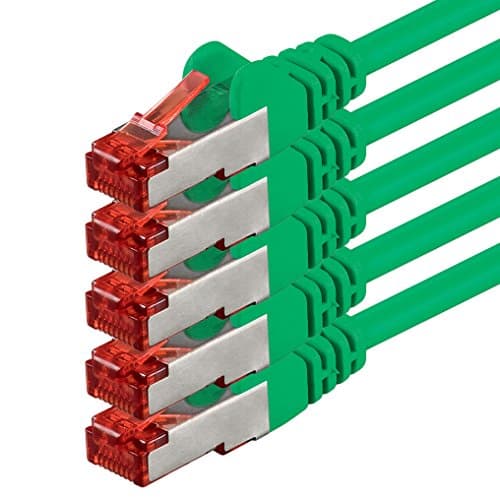 1aTTack.de 5x 0,5m - Câble patch câble réseau Cat 6 Cat6 RJ45 SFTP - vert