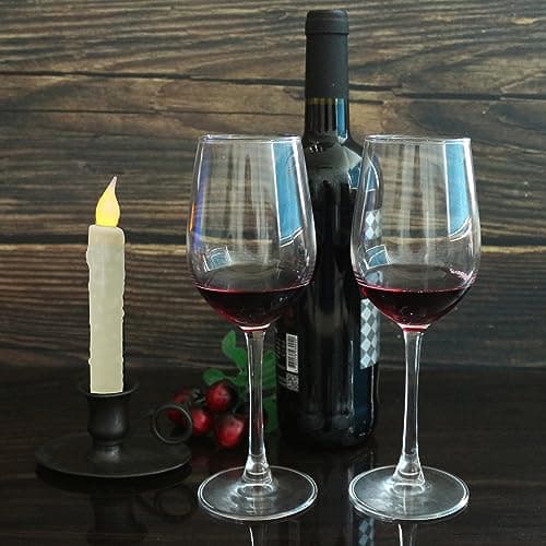 CVHOMEDECO. Bougies en Cire véritable, trempées à la Main, fonctionnant sur Piles, avec minuterie LED, décoration Rustique Primitive, 17,1 cm, Ivoire, 3 PCS dans Un Paquet.