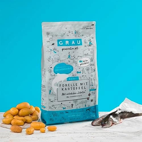 GRAU L’original Croquettes Pour Chiens, Truite Avec Pommes De Terre, (1 x 12 kg), Sans Céréales, Pour Chiens Adultes Sensibles