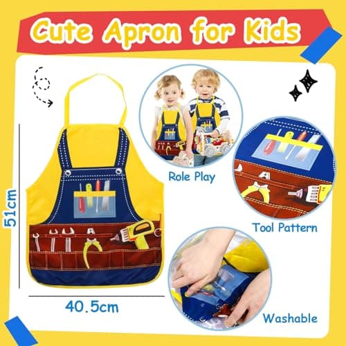 Caisse a Outil Enfant Jouet Enfant 2 Ans, 3 en 1 Boite a Outils Enfant Etabli Enfant Jeux Enfant 3 4 Ans, Jouet en Bois Jouet Montessori Jeu Educatif Cadeau Enfant 2 3 4 Ans(52 Pièces )