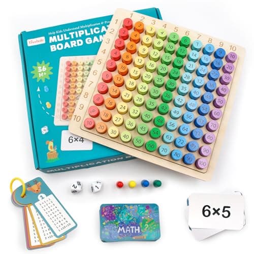 Criveple L'apprentissage du Jeu de Multiplication 1x1 avec la Table de Multiplication,Le Jouet éducatif de calcul et d'apprentissage pour Jouer de manière ludique pour Les Enfants et Les élèves.