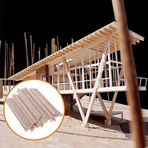 GOONSDS bâtons de Bois tiges de Goujon en Bois - Longueur 50 cm Bâtons de Bois Dur Non Finis pour l'artisanat et Le Bricolage,Width 6mm