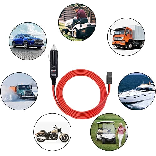 SinLoon Câble Allume-Cigare vers XT60 de 2 m, câble Allume-Cigare mâle vers XT60 Femelle pour onduleur de Voiture, gonfleur de Pneu, Pompe à air