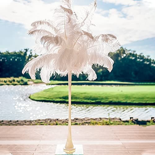 URFEDA Plumes Decoration, Lot de 10 Plumes d'autruche Naturelles Douces sans Odeur Piquante Plumes Naturelles Lot de 10 Plumes D'Autruche Naturelles pour décoration d’intérieur ou Mariage Violet