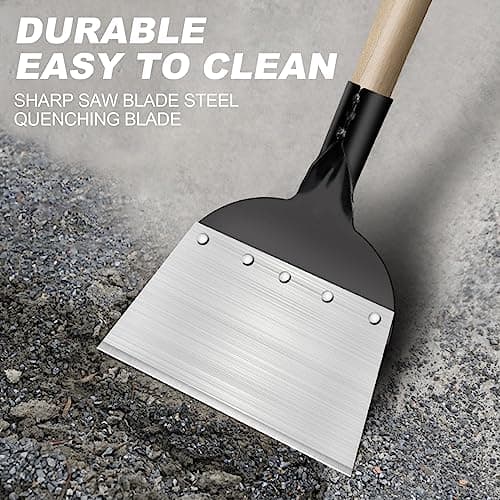 OFFCUP Pelle de Nettoyage, Pelle de Jardin Multifonction, Pelle Plate en Acier, Pelle de Jardinage Outil de Désherbage pour Jardin DéSherbage Plantation DéSherbage de La Ferme 21cm (sans Poignée)