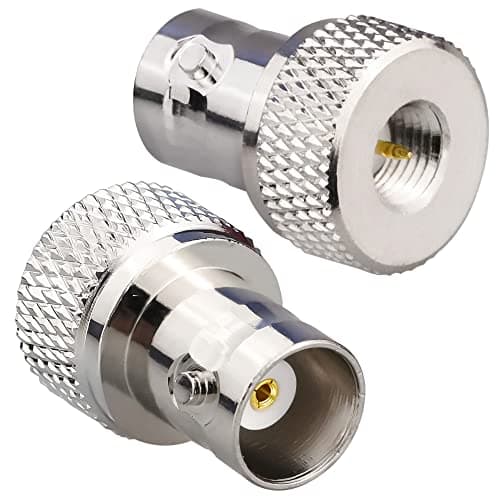 TUOLNK SMA mâle à BNC femelle connecteur coaxial RF pour radio bidirectionnelle talkie-walkie RF adaptateur coaxial BNC à SMA adaptateur coaxial 2 ensemble