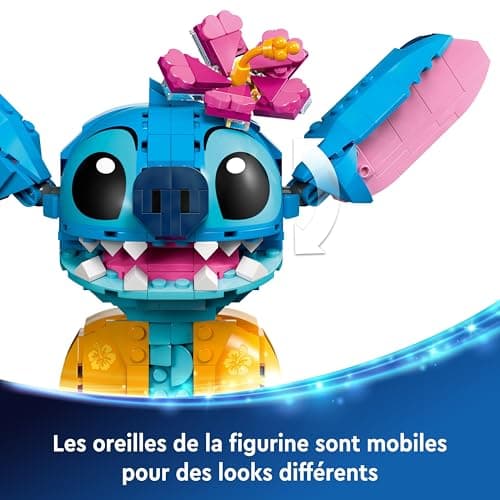 LEGO ǀ Disney Stitch, Jouet de Construction pour Enfants, Set avec Cornet de Glace, Figurine à Construire, Idée Cadeau pour Les Filles et Garçons Dès 9 Ans Fans du Célèbre Film Lilo et Stitch 43249