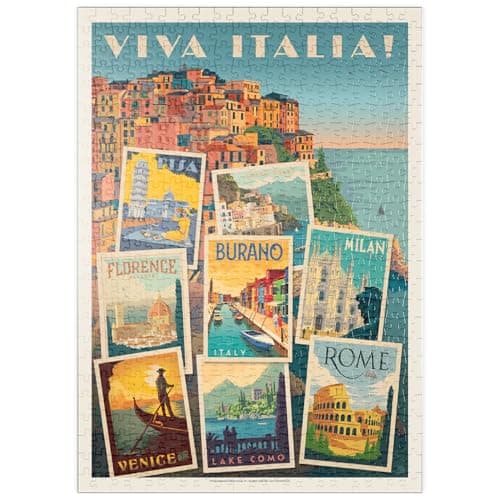 MyPuzzle Italy : Viva Italia ! Collage, Affiche Vintage - Premium 500 Pièces Puzzle - Collection spéciale MyPuzzle de Anderson Design Group