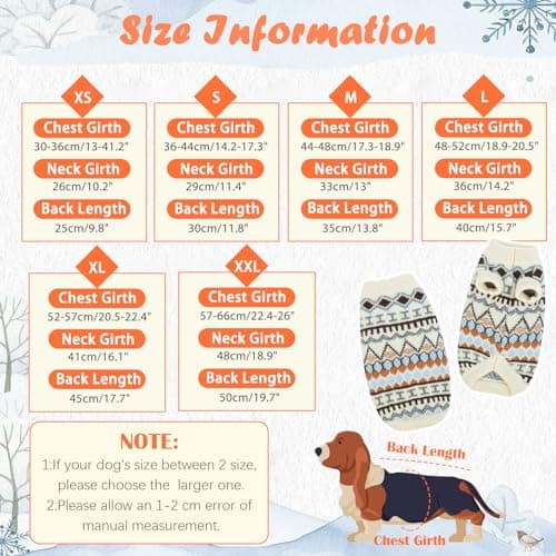 Hjumarayan Pull Chien Petite Taille - Pull pour Chien Stretch Sweat Chien avec Col Rond, Finition Bord Côtes, Pull-Overs Chaud pour Chiens Pull Polaire Chien pour Automne Hiver (Beige L)