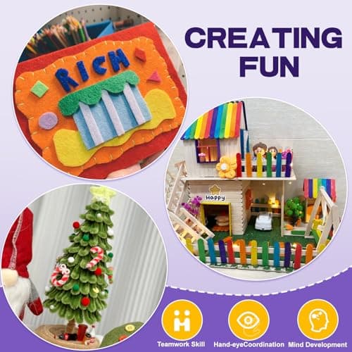 UCAMP 3700+ Pièces Kit Bricolage Enfant,Pièces Kit Bricolage Enfants, Bricolage Enfant Pipe Cleaners Crafts Set,Kit de Loisir Creatif Enfant Comprendre Pompons,pour filles garçons 4 5 6 7 8 ans Cadeau