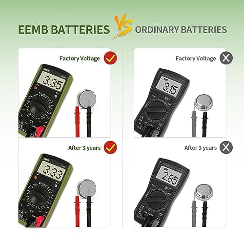 EEMB Piles Bouton CR2032 Lot de 100 Pile CR 2032 3V Bouton au Lithium 2032 Batterie DL2032, ECR2032, LM2032 240mAh Compatible pour Porte-clés, télécommande de Voiture, Moniteur de Glucose, Montres