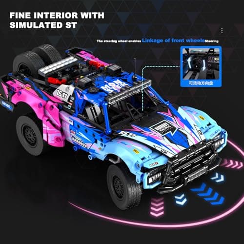 ZGZBLOCK Baja Trophée Kit de Construction pour Camion de Course MOC à l'échelle 1:12, modèle de Voiture de Collection, pour garçons à partir de 14 Ans, Adultes (1341 pièces)