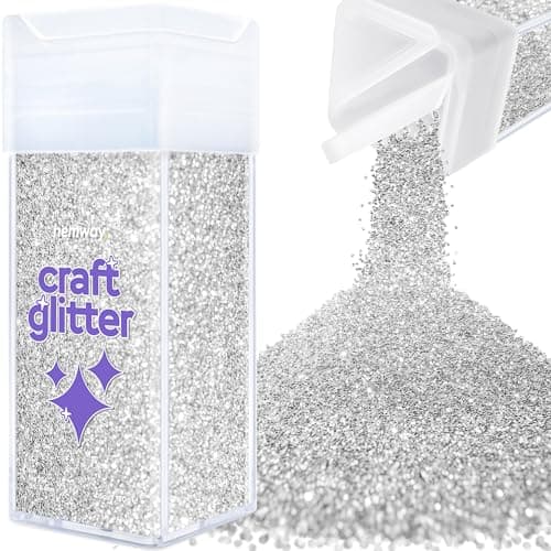 Paillettes pour gobelets en résine argentée shaker cartes bijoux de Noël bougies fines cosmétiques pour ongles et visage 130 g/4,6 oz