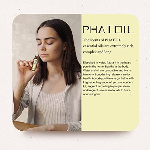 PHATOIL Huile Essentielle Gingembre 10 ML, Huiles Essentielles Pures Naturelles pour Aromathérapie Diffuseur Humidificateur