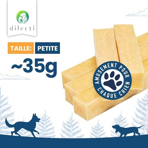 Dilecti Friandises Naturelles à Mâcher de l'Himalaya - des Friandises à Mâcher Naturelles très Savoureuses, Dures et Durables Occuperont Votre Chien Pendant Un Certain Temps. (Taille S, Lot de 5)