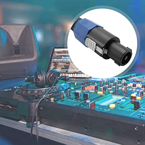 Giyofom Paquet de 2 Câbles Mâles Speakon de 25 Pieds Vers Speakon, de Câble de Haut-Parleur DJ de Calibre 12 AWG Professionnel avec de Verrouillage
