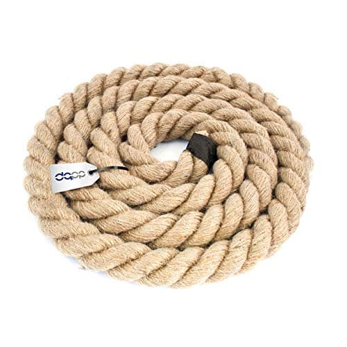 DQ-PP Corde en Jute | 5m | 46mm d'épaisseur | Naturel Fil de Jute | Ficelle de Jute | Naturelle Deco Cordelette Balancoire Jardin