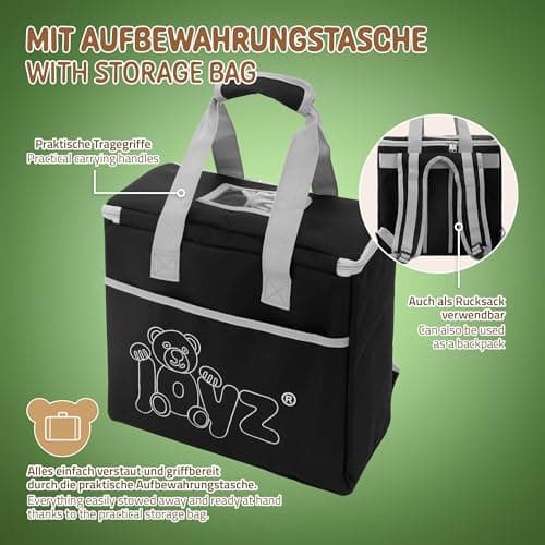 Joyz XXL Jeu de Lancer en Bois Massif de Qualité Supérieure, 21 Éléments de Jeu, 2-12 Joueurs, Jeu de Société Viking en Plein Air, Jeu de Société pour Enfants/Adultes, avec Sac de Transport
