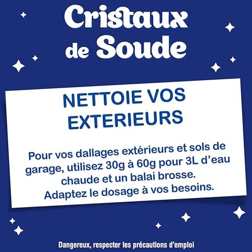 St Marc Cristaux de Soude Nettoyant Multi-Usage 100% d'Origine Naturelle 680 g - Dégraisse, Débouche et Nettoie les extérieurs
