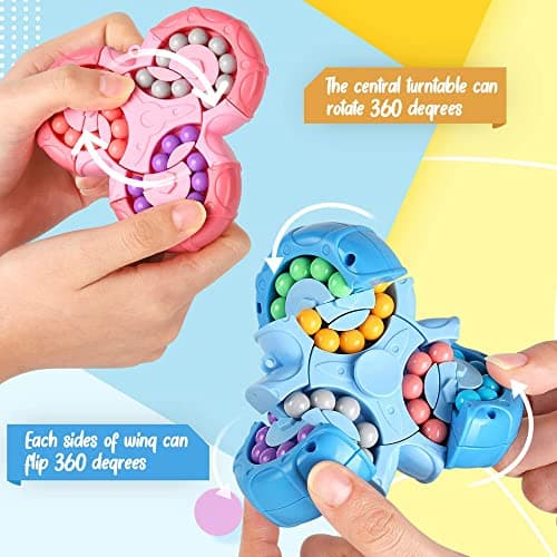 SUOXU Magic Bean Cube rotatif – Puzzle créatif à main, jouet éducatif de décompression, cadeau pour les enfants à partir de 3 ans, Pâques, Noël, anniversaire, Nouvel An