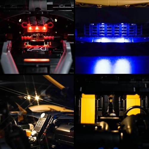 Kit d'éclairage à distance compatible avec Lego Technic McLaren P1 (pas de modèle) - Kit d'éclairage LED compatible avec 42172 McLaren P1 - Jouet créatif